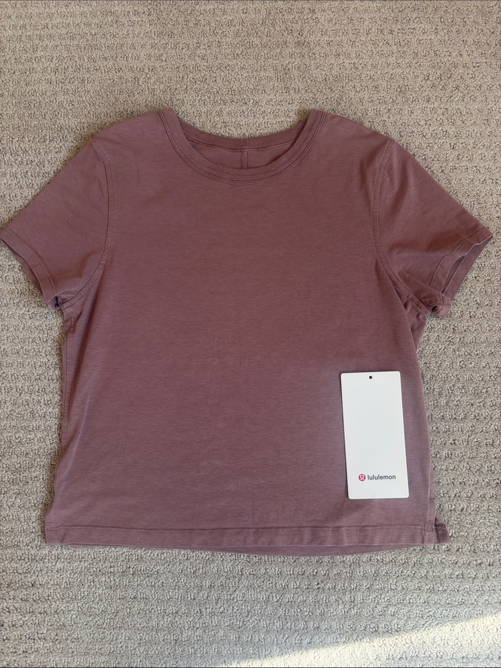 Lululemon Classic Fit Cotton Blend Tee Shirt RSBL Rose Blush Pink